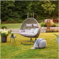 Gartenstühle Home Deluxe Polyrattan Hängesessel Outdoor-Sessel