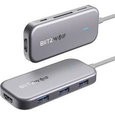 Usb c 7 in 1 hub BlitzWolf 7-i-1 Hub USB-C Sort BW-TH5