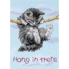 Cross Stitch Kits Needlework Kits Dimensions/Jiffy Mini Counted Cross Stitch 5"X7"-Hang On Kitty 14 Count