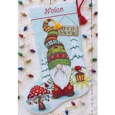 Yarn & Needlework Supplies Counted cross stitch kit dimensions gnome christmas stocking 70-09000