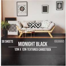 Colorbok 12 Midnight Black Textured Cardstock 1 Each