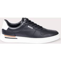 HUGO BOSS Herre Sko på tilbud HUGO BOSS Cupsole trainers with laces and branded leather uppers