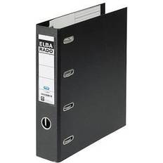 Dubbelmapp Rado Plast DIN A4 2 x A5 quer 7,5 cm Bred Bankmapp Svart Med Bakskylt