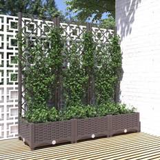 vidaXL plantekasse espalier PP brun Plantekasse