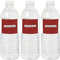 Brown Animal & Character Balloons Big Dot of Happiness End zone football party water bottle sticker labels 20 ct