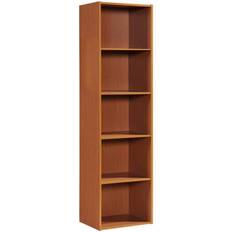 Purple Book Shelves Hodedah HID25 CHERRY 5 Book Shelf