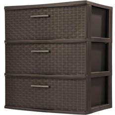 3 drawer plastic storage Sterilite 3 Drawer Espresso Tower