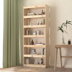 vidaXL 80x30x199,5 massivt fyrretræ Bogreol