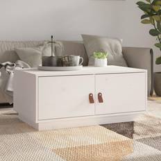 vidaXL 80x50x35 massivt fyrretræ Sofabord