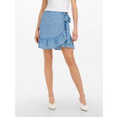 Only Mujer Faldas Only Onlolivia Wrap Skirt - Azul