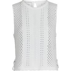 Neo Noir Gensere Neo Noir Aza Crochet Knit Top - Off White