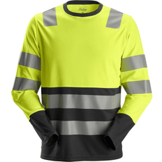 Snickers Workwear AllroundWork langærmet T-shirt, Hi-vis Gul/Sort