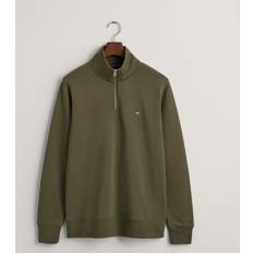 Gant Green Clothing Gant Men's Shield Half-Zip Sweatshirt Green