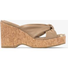 Damen - Stoff Sandaletten Jimmy Choo Avenue Wedge Biscuit