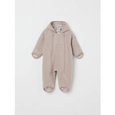 Lomme Jumpsuits Polarn O. Pyret Baby Windproof Fleece Pramsuit - Brown