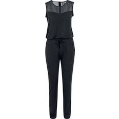 Urban Classics Ladies Tech Mesh Long Jumpsuit - Black