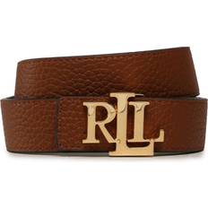 Lauren Ralph Lauren Tilbehør Lauren Ralph Lauren Logo Reversible Pebbled Leather Belt - Dark Brown