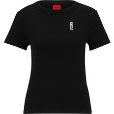 HUGO BOSS Nainen T-paidat HUGO BOSS Pure-Cotton T-Shirt with Marker - Inspired Logo