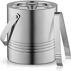 Dishwasher Safe Ice Buckets Joyjolt Double Steel with Strainer Ice Bucket