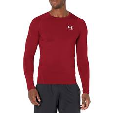 Under Armour Base Layers Under Armour Men's HeatGear Compression Long-Sleeve T-Shirt Cardinal 625/White