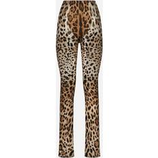 Dolce & Gabbana Leopard Print Bukser Brun