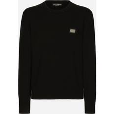 Dolce & Gabbana Pulls Dolce & Gabbana Badge Logo Crew Neck Jumper Black