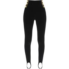 Balmain Vrouw Panty's Balmain Legging Verfraaid Met Knopen - Zwart