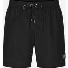 Dolce & Gabbana Swimwear Dolce & Gabbana Mid-length swim trunks with branded plate