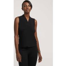 Anne Klein T-shirts Anne Klein Pleated Shell Black Black