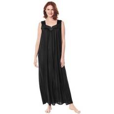 Only Necessities Plus Women's Long Tricot Knit Nightgown by Only Necessities in Black Size 2X