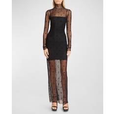 Givenchy Black Sheer Maxi Dress FR