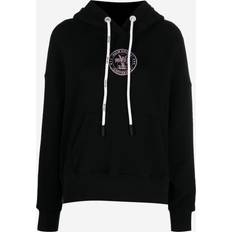 Palm Angels Överdelar Palm Angels College Logo-Print Bomull Hoodie - Black