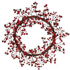 Artificial Plants Vickerman 22" Berry Artificial Wreath, Unlit Berry Wreath Artificial Plant