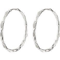 Pilgrim eddy Pilgrim Eddy Organic Shaped Maxi Hoops - Silver