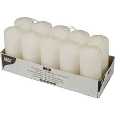 LED Candles Papstar 10 White Pillar Candles 40 x 90mm Set of 10 LED Candle