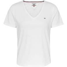 Tommy Hilfiger Logo Flag V-Neck T-Shirt - White