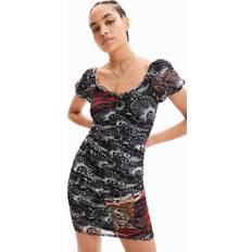 Desigual Damen Vest_deepti 2000 Dress, Schwarz