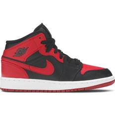 Air Jordan 1 Mid Banned GS - Black/University Red/Black/White