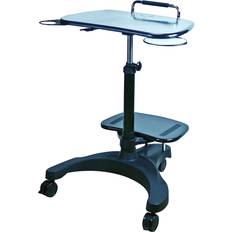 Laptop Stands AIDATA Ergonomic Sit-Stand Mobile Laptop Cart Work Station with Printer Shelf