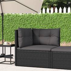 Synthetic Rattan Modular Sofa Garden & Outdoor Furniture vidaXL Hjørnemodul havesofa hynder Modulsofa