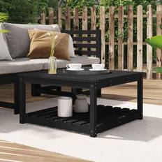 Outdoor Bistro Tables vidaXL Garden Table Black 82.5 x 82.5 x 45 cm