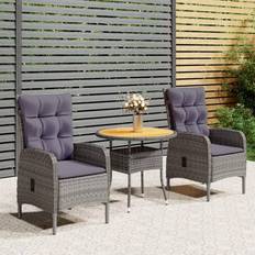 Cafetería Juegos de comedor de patio vidaXL 3-tlg. Garten-Bistro-Set Poly Essgruppe