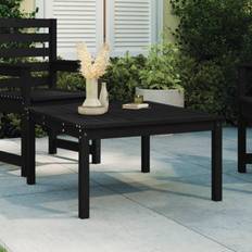 Outdoor Bistro Tables vidaXL Garden Table Black 82.5 x 82.5 x 45 cm