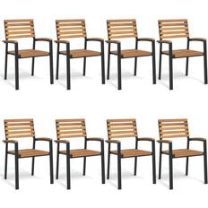 Stapelbara stolar Utemöbler vidaXL stapelbara trädgårdsstolar Trädgårdsmatstol
