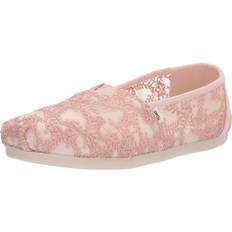 44 ½ Ballerinaskor Toms Hibiscus Floral Lace Alprg Rose Gold Metallic Guld/Beige/Rosa