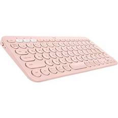 Logitech Pink Keyboards Logitech Wireless keyboard wireless Thin Small K380RO K380 Windows Mac iOS iPad