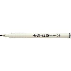 Finelinere 0.6 Artline 210 Fineliner Medium 0,6mm Sort