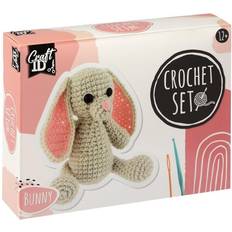 Virkkits Handarbetskits Craft ID Crochet kit bunny, 12x9x12cm K-CR1702/GE