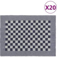 Paños de cocina vidaXL Paños 20 Uds Algodón Azul Y Blanco 50x70 cm - Multicolor Paño de cocina Blanco