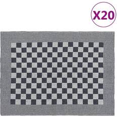 Paños de cocina vidaXL Paños 20 Uds Algodón Negro Y Blanco 50x70 cm - Multicolor Paño de cocina Negro